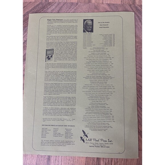 Roger Tory Peterson Art Quail Family Lithograph Print USA 1975 14x11 - Picture 4 of 7